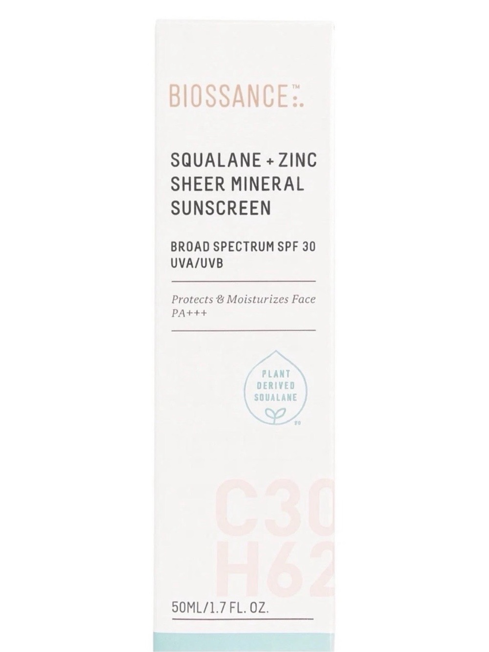 Biossance Squalane & Zinc Sheer Mineral Sunscreen SPF 30
